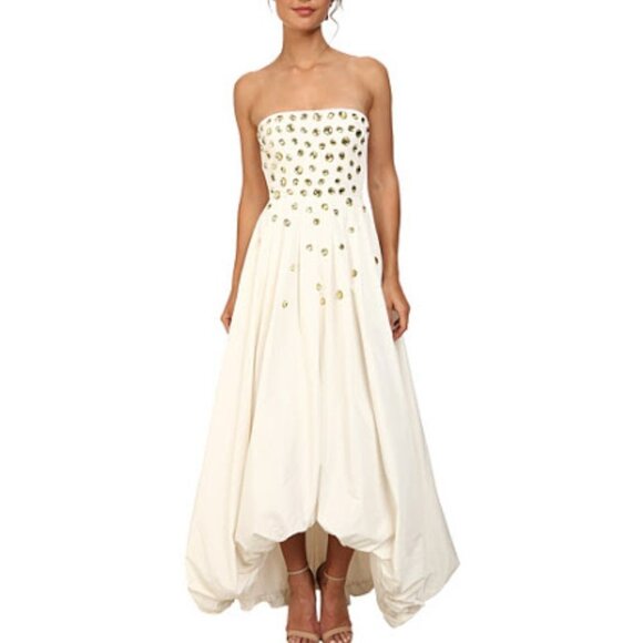 BCBGMAXAZRIA GARDENIA JEWEL-EMBELLISHED DRESS - Picture 1 of 7